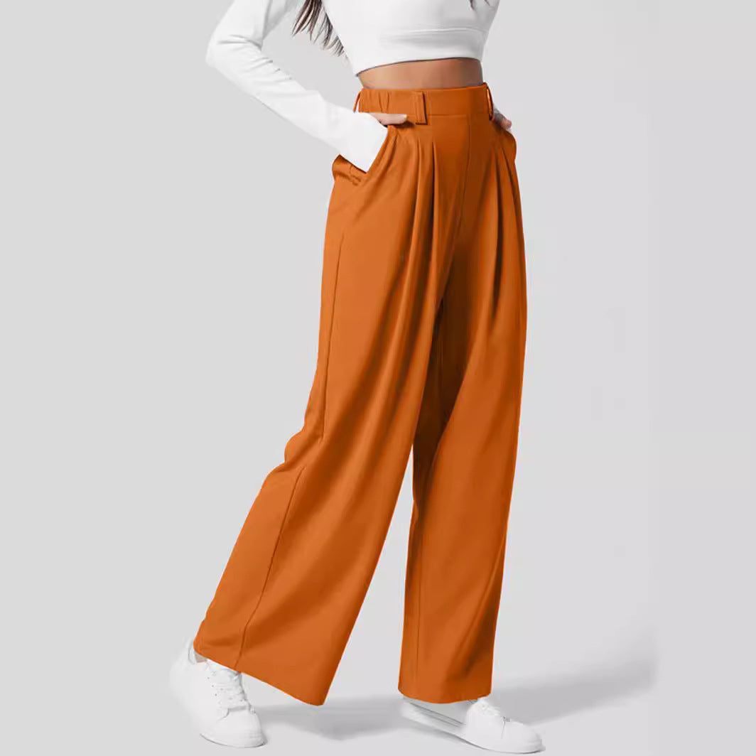 Women Elastic Wide Leg Pants