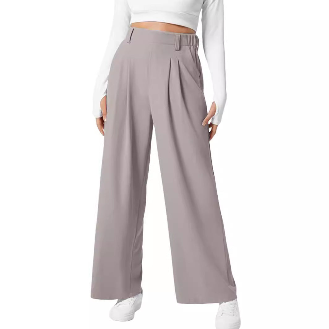 Women Elastic Wide Leg Pants