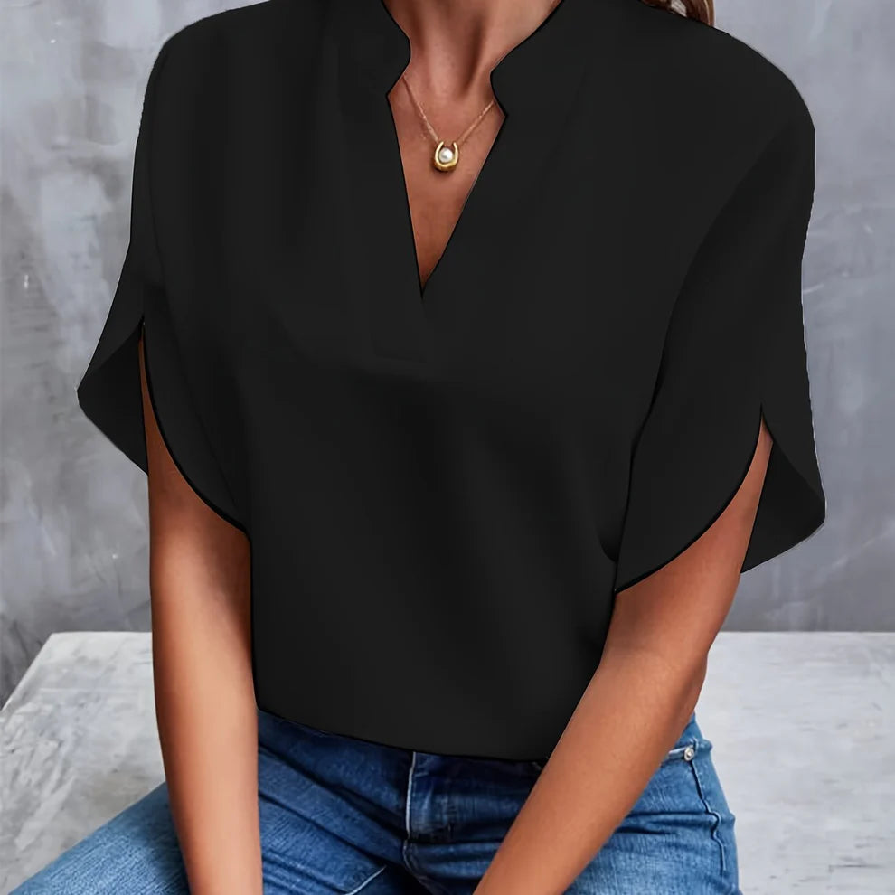 Elegant V-Neck Blouse