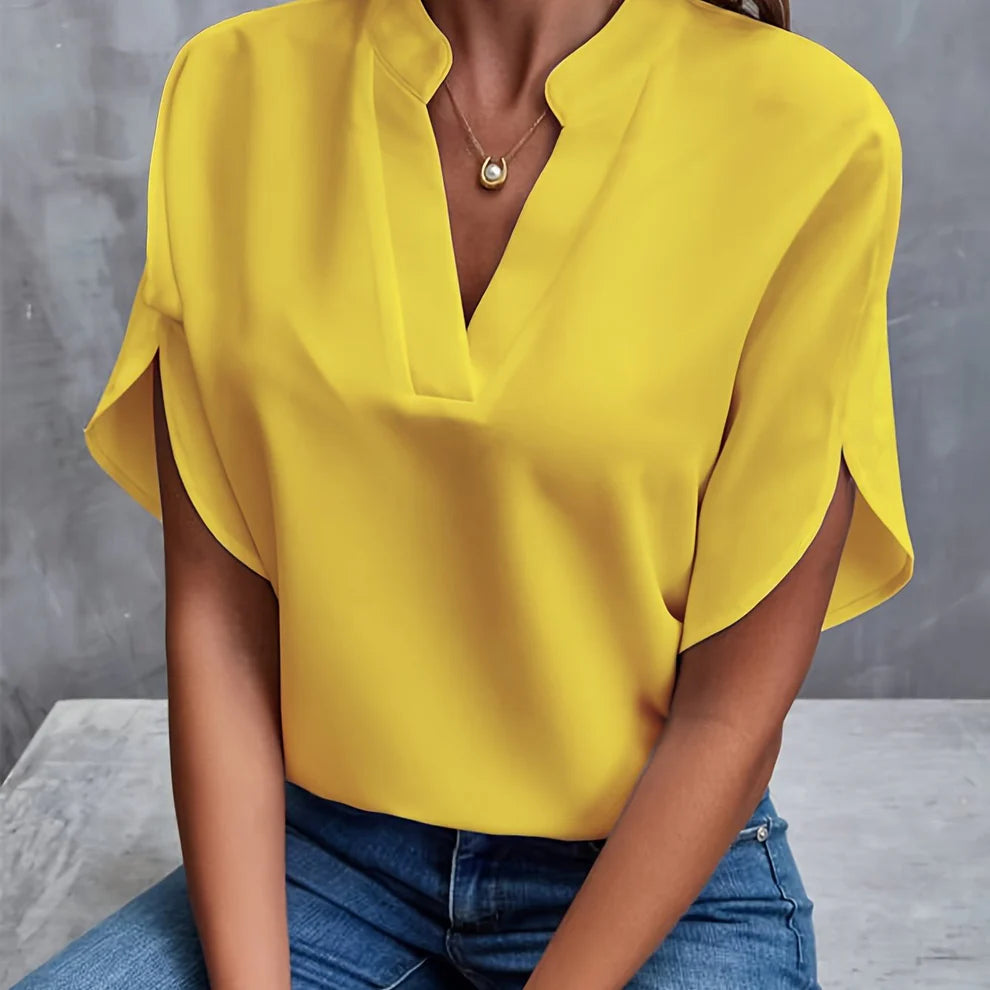 Elegant V-Neck Blouse