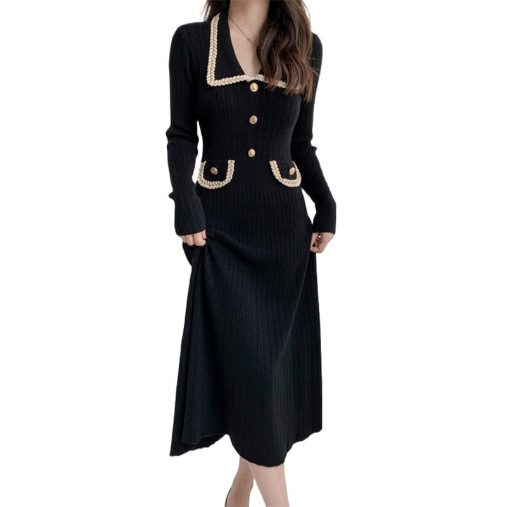 Women Knitted Collar Dress