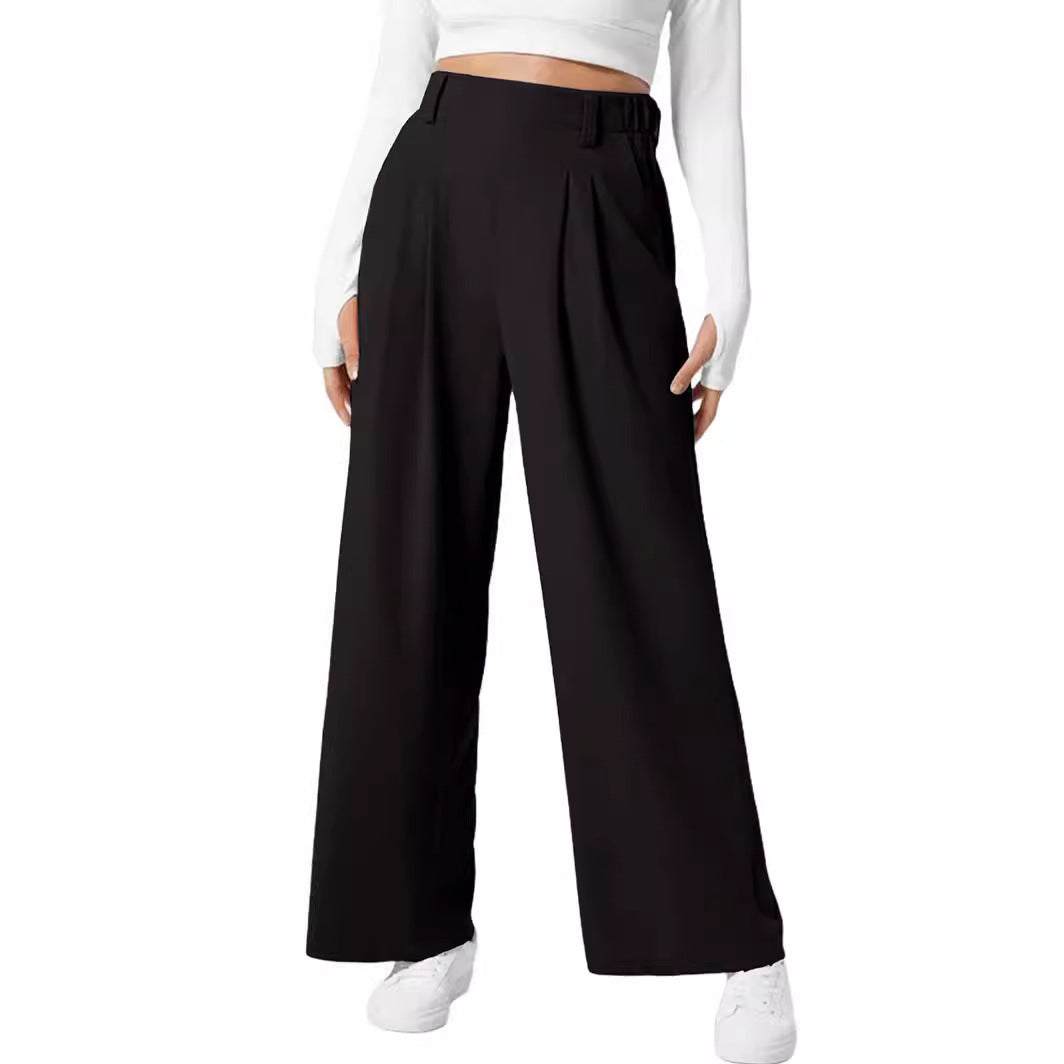 Women Elastic Wide Leg Pants