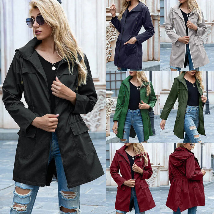 Justine™ Stylish Windbreaker Trenchcoat