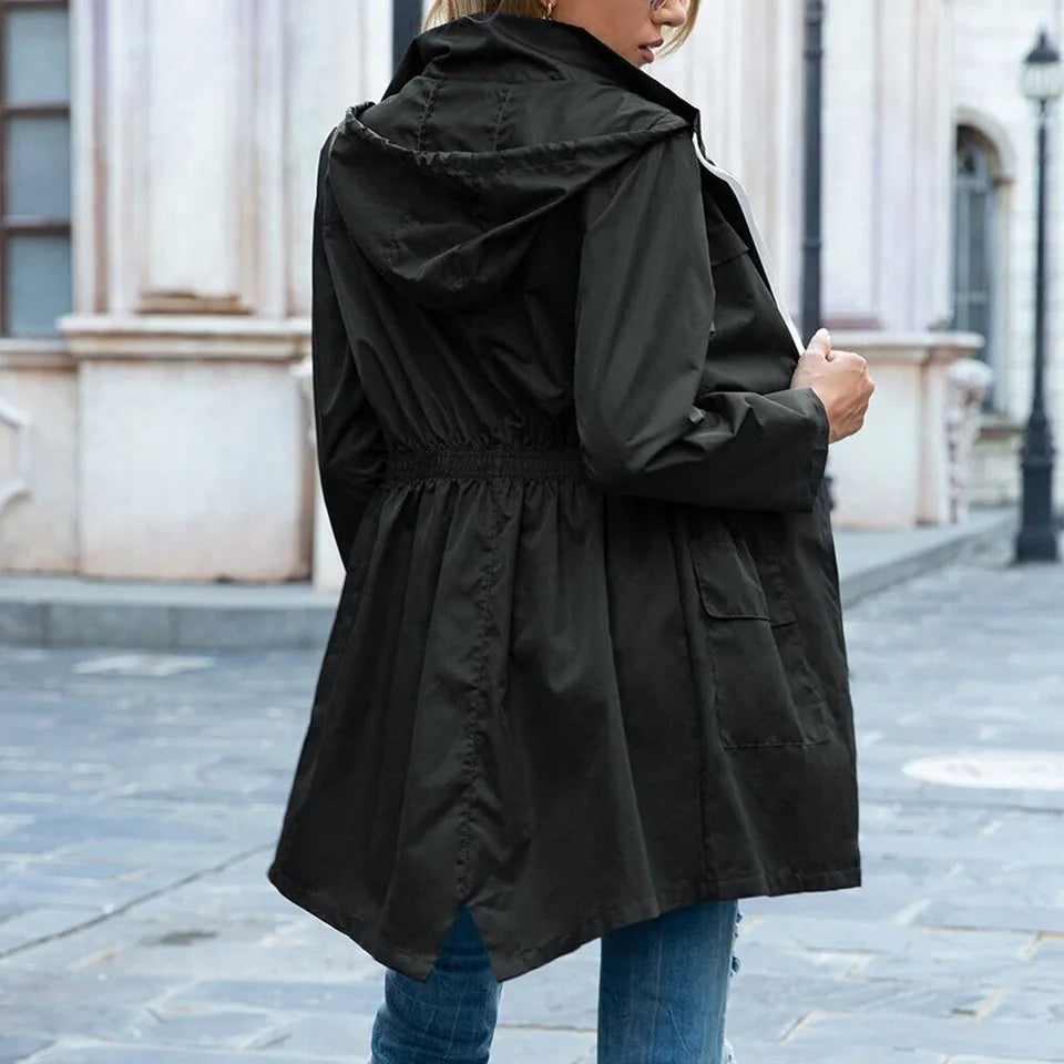 Justine™ Stylish Windbreaker Trenchcoat