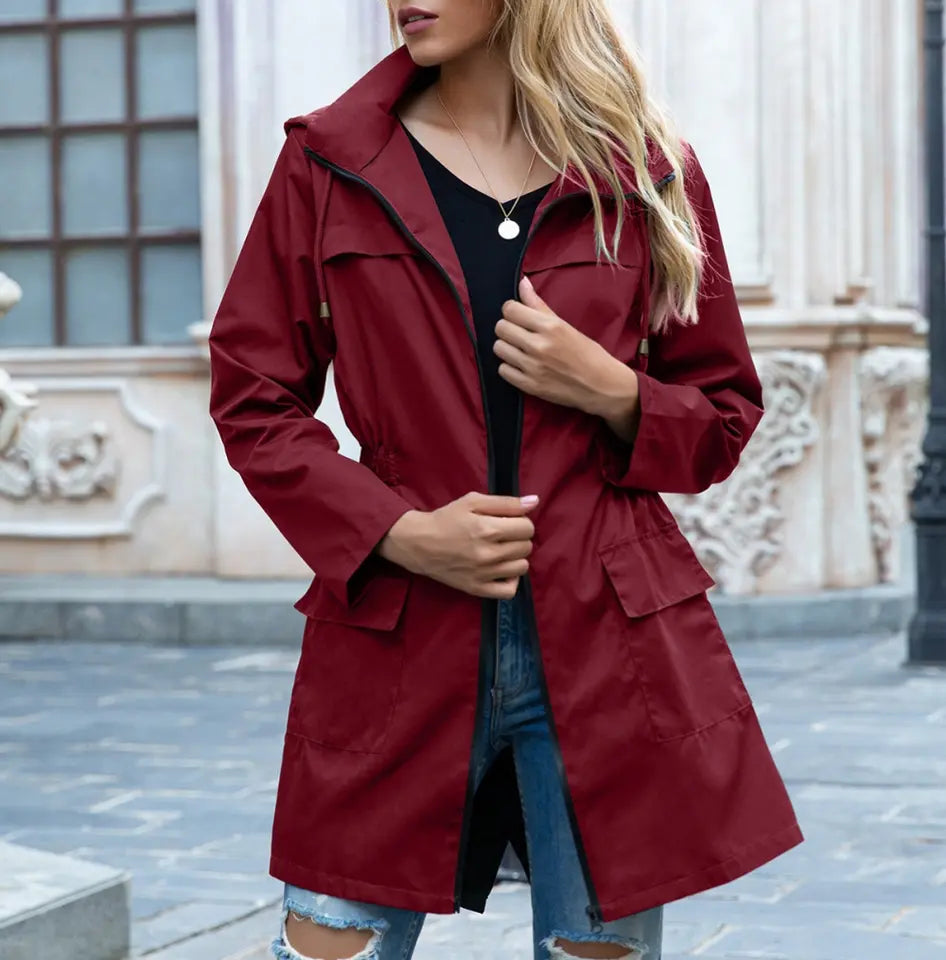 Justine™ Stylish Windbreaker Trenchcoat