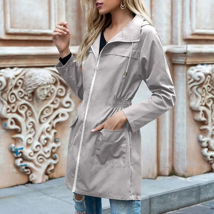 Justine™ Stylish Windbreaker Trenchcoat